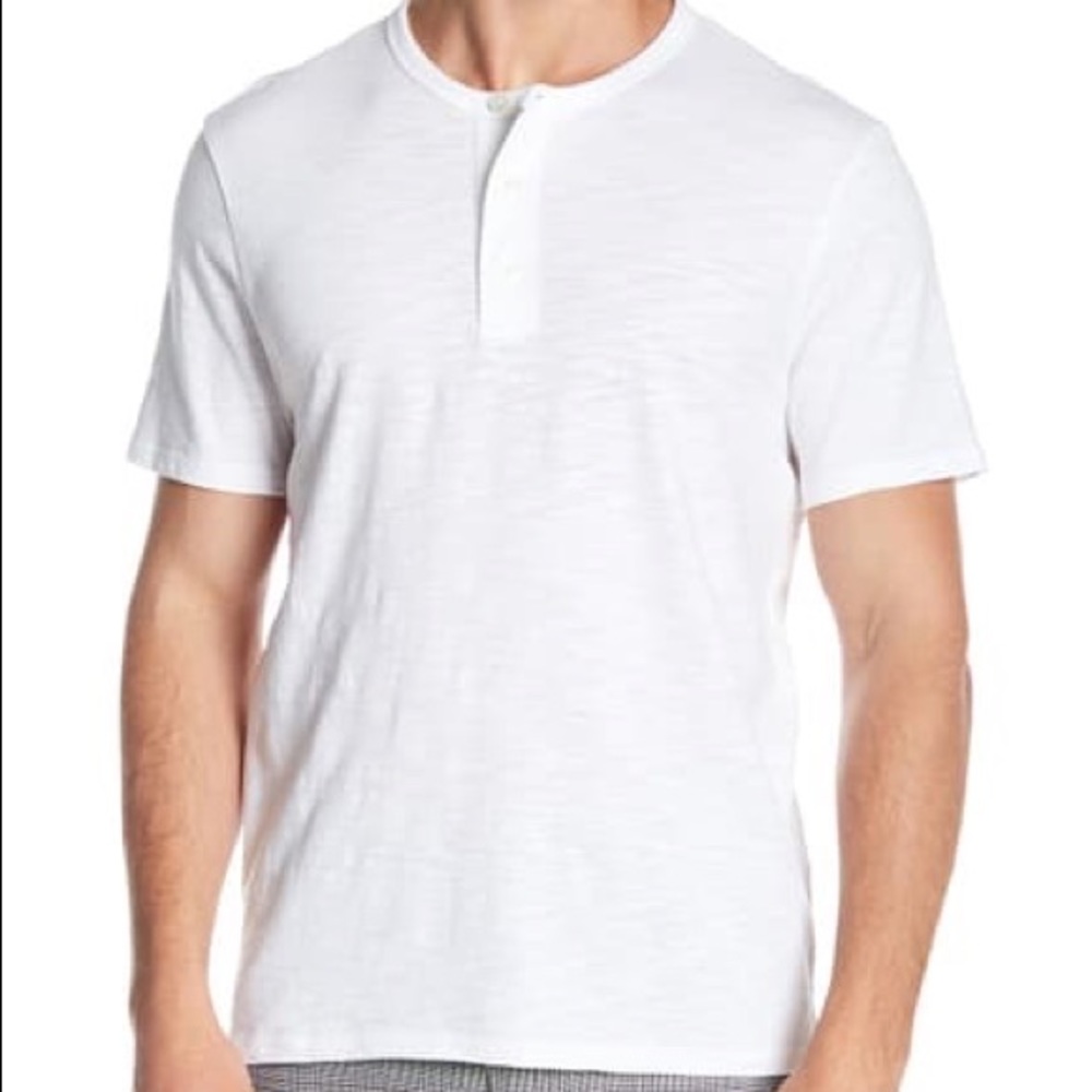 Vince white Henley short sleeve